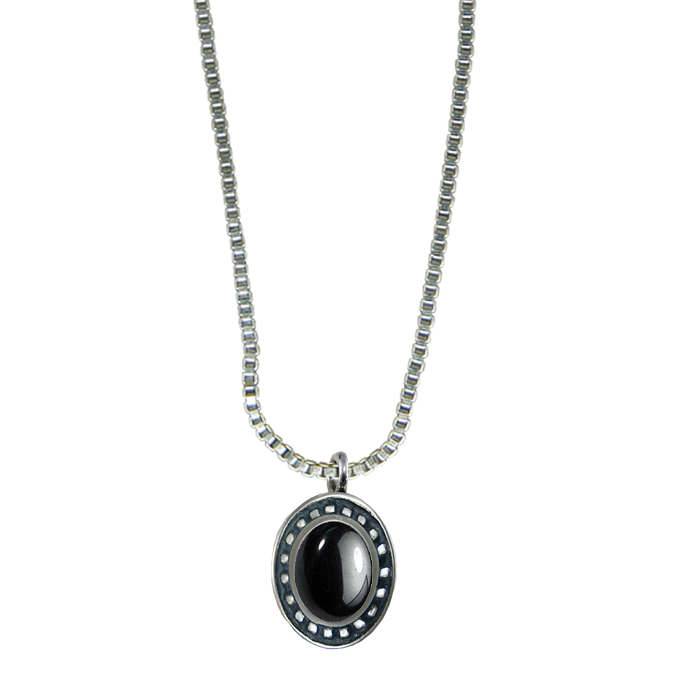 Sterling Silver Little Hematite Pendant Necklace